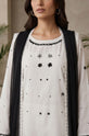White Black Handworked Georgette Straight Suit with Dupatta - RW57