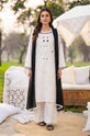 Monochrome Grace – Handworked Bubble Georgette 3-Piece Suit with Chiffon Dupatta-RW57