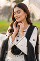Monochrome Grace – Handworked Bubble Georgette 3-Piece Suit with Chiffon Dupatta-RW57