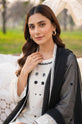Monochrome Grace – Handworked Bubble Georgette 3-Piece Suit with Chiffon Dupatta-RW57