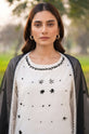Monochrome Grace – Handworked Bubble Georgette 3-Piece Suit with Chiffon Dupatta-RW57
