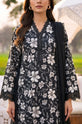 Midnight Bloom – Black Ivory Printed Linen 3-Piece Suit with Chiffon Dupatta-002