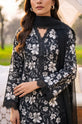Midnight Bloom – Black Ivory Printed Linen 3-Piece Suit with Chiffon Dupatta-002