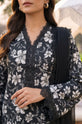 Midnight Bloom – Black Ivory Printed Linen 3-Piece Suit with Chiffon Dupatta-002