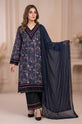 Printed Linen 3-Piece Suit with Chiffon Dupatta-007