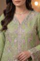 Sage Green Chiffon Embroidered 3-Piece Palazzo Suit with Chiffon Dupatta-GU754