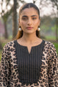 Printed Linen 3-Piece Suit with Chiffon Dupatta-RJ104