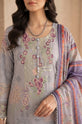 Printed Dhanak 3-Piece Suit with Printed Shawl - DH03