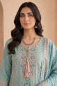 Printed Dhanak 3-Piece Suit with Printed Shawl - DH05