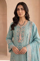 Printed Dhanak 3-Piece Suit with Printed Shawl - DH05