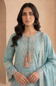 Printed Dhanak 3-Piece Suit with Printed Shawl - DH05