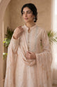 Blush Peach Embroidered Linen 3 Piece Suit with Printed Dupatta - DH07