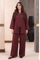 Burgundy Modern Minimalist Co-ord Set- RW27