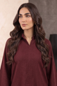 Burgundy Modern Minimalist Co-ord Set- RW27
