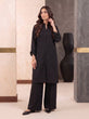 RAYNA – Jet Black Self-Stripe Cotton 2-Piece Co-Ord Set-RW54
