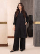 RAYNA – Jet Black Self-Stripe Cotton 2-Piece Co-Ord Set-RW54