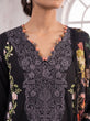 Black Embroidered Linen Straight Suit with Printed Dupatta - GU774