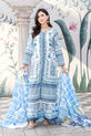 White and Blue  Plus Size Dress