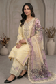 Yellow and Lilac Pakistani Dress