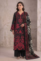 black embroidered cotton suit 