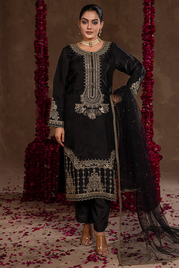 black shisha silk outfit