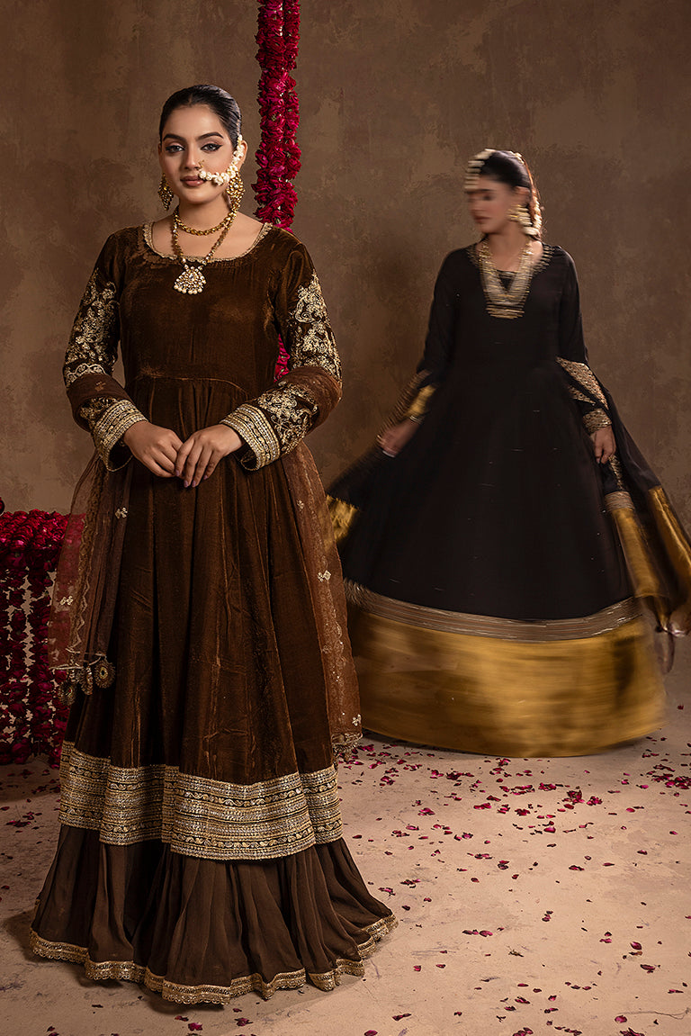 chocolate-brown Dresses For Mehndi