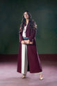 deep wine western dress for women