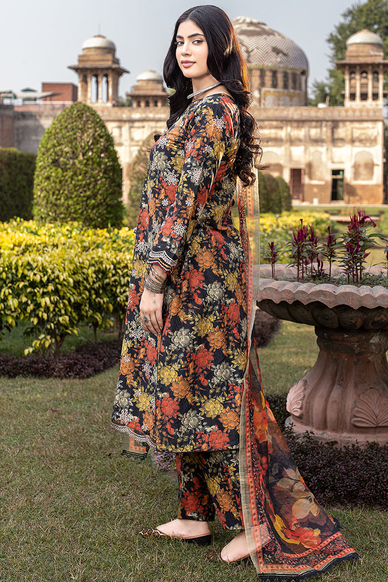embroidered cotton suit