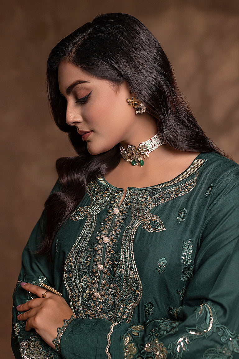 embroidered chiffon dress