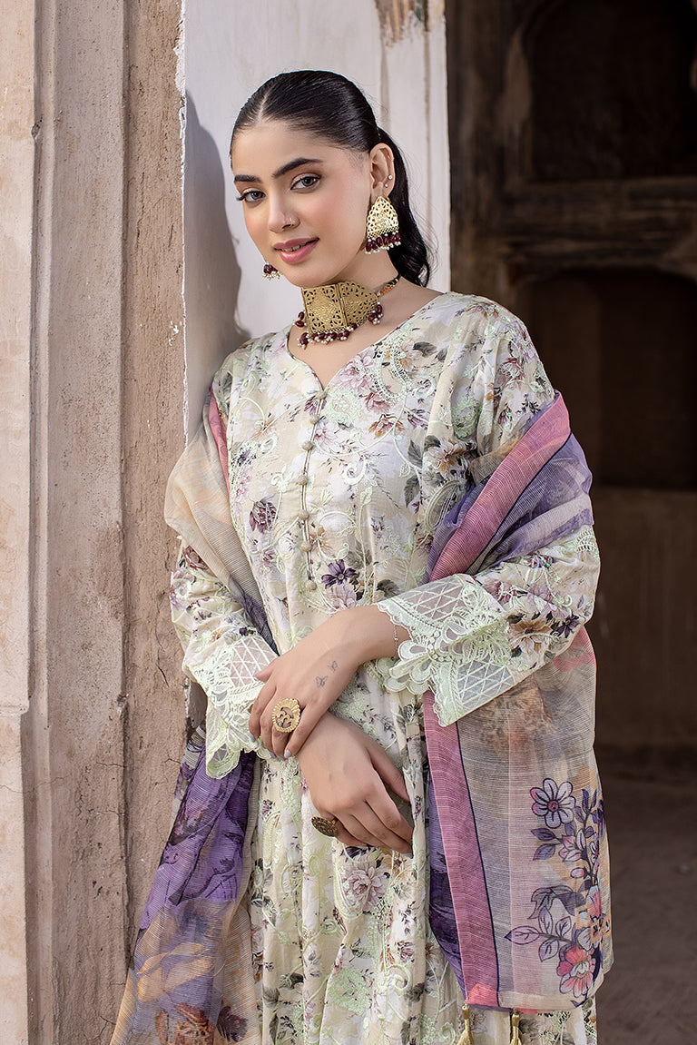 embroidered lawn dress for women
