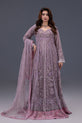 lavender organza bridal dress