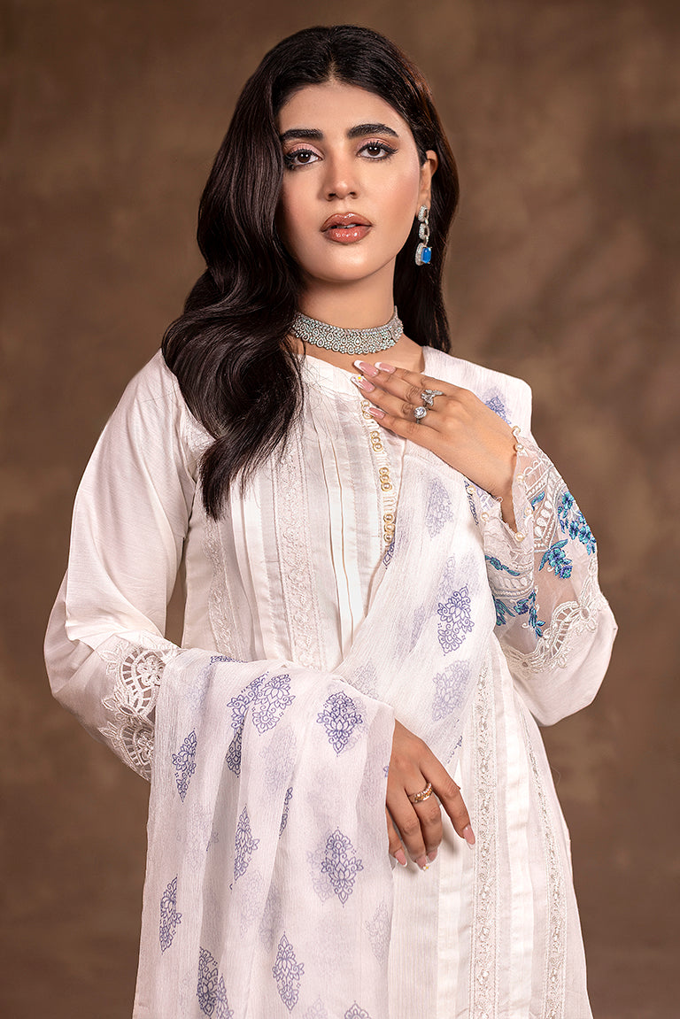 off-white embroidered dress for women