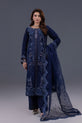 royal navy organza readymade suit