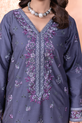 slate Grey Pakistani Cotton Dress