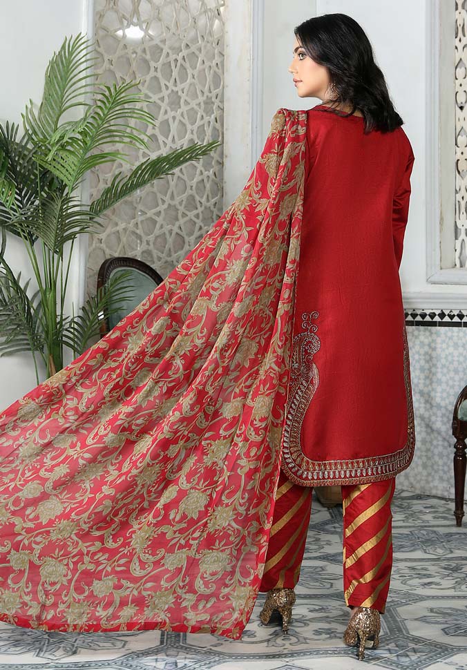 Red Chambray Katan Dress