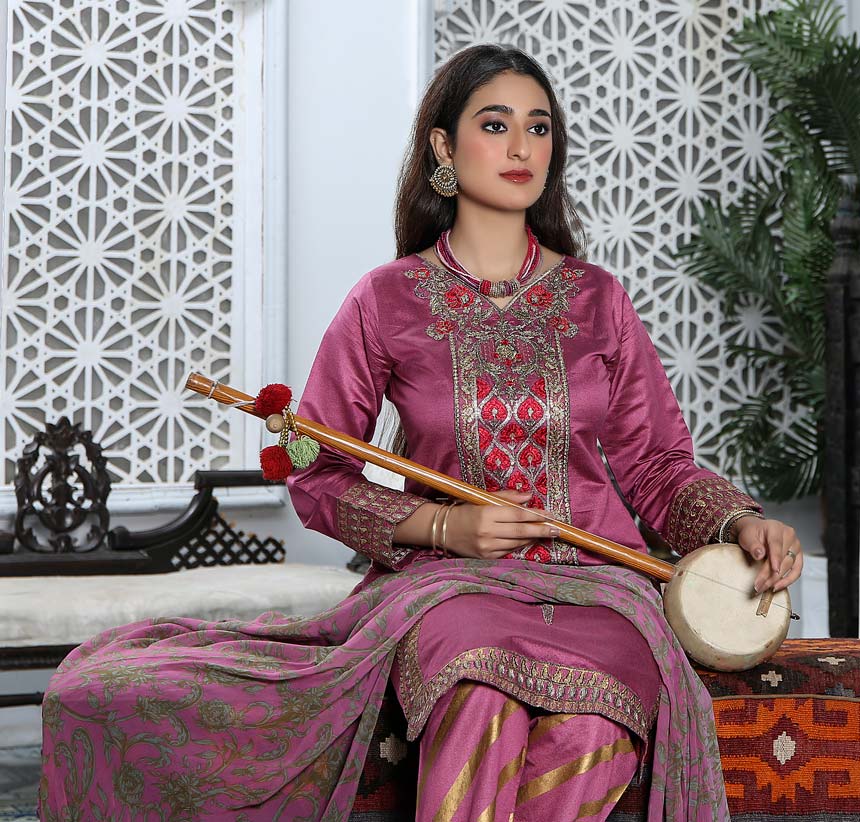 Readymade Luxury Eid Clothes Pret By Zahra-GU45 - Rang Jah