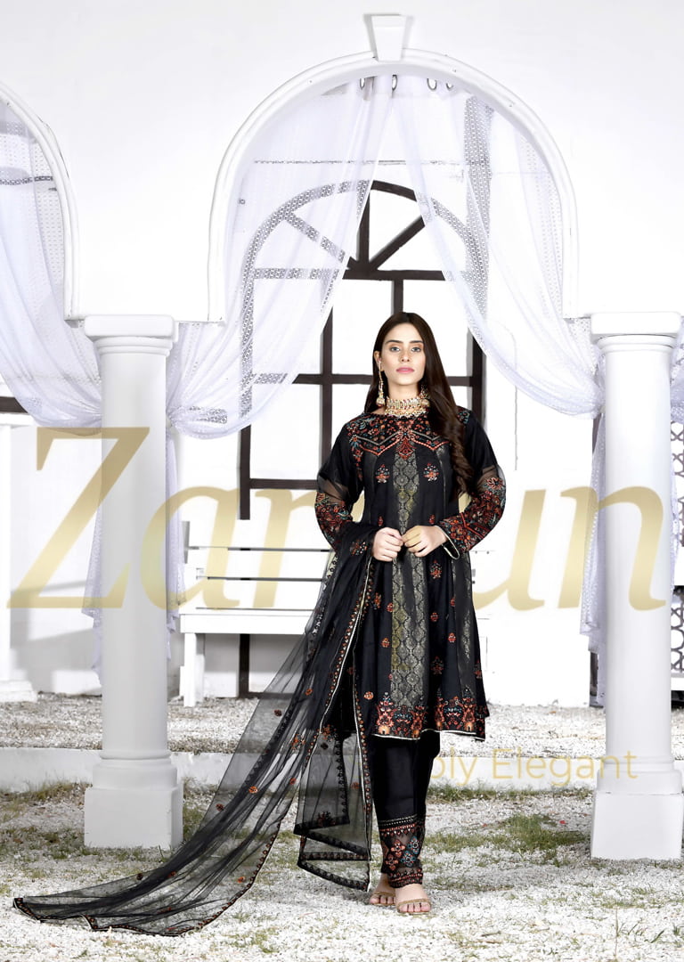 Readymade Formal Pret By Zarqun-ZQ15 - Rang Jah