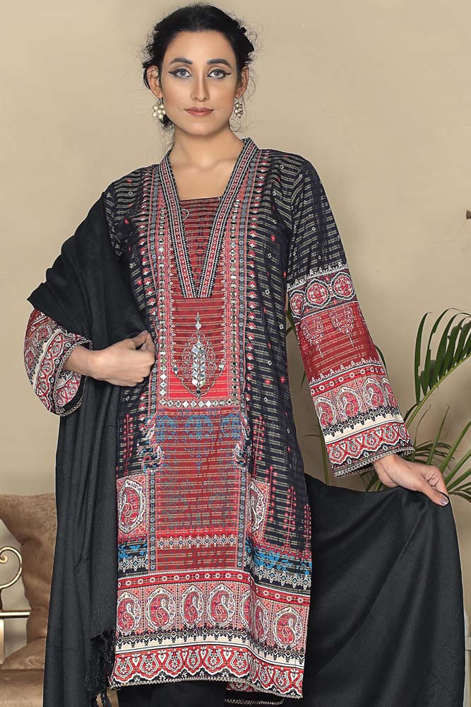 Readymade Khaddar Wool Shawl Suit -MD11