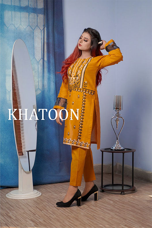 Pakistani Designer Cotton Kurti-KH7