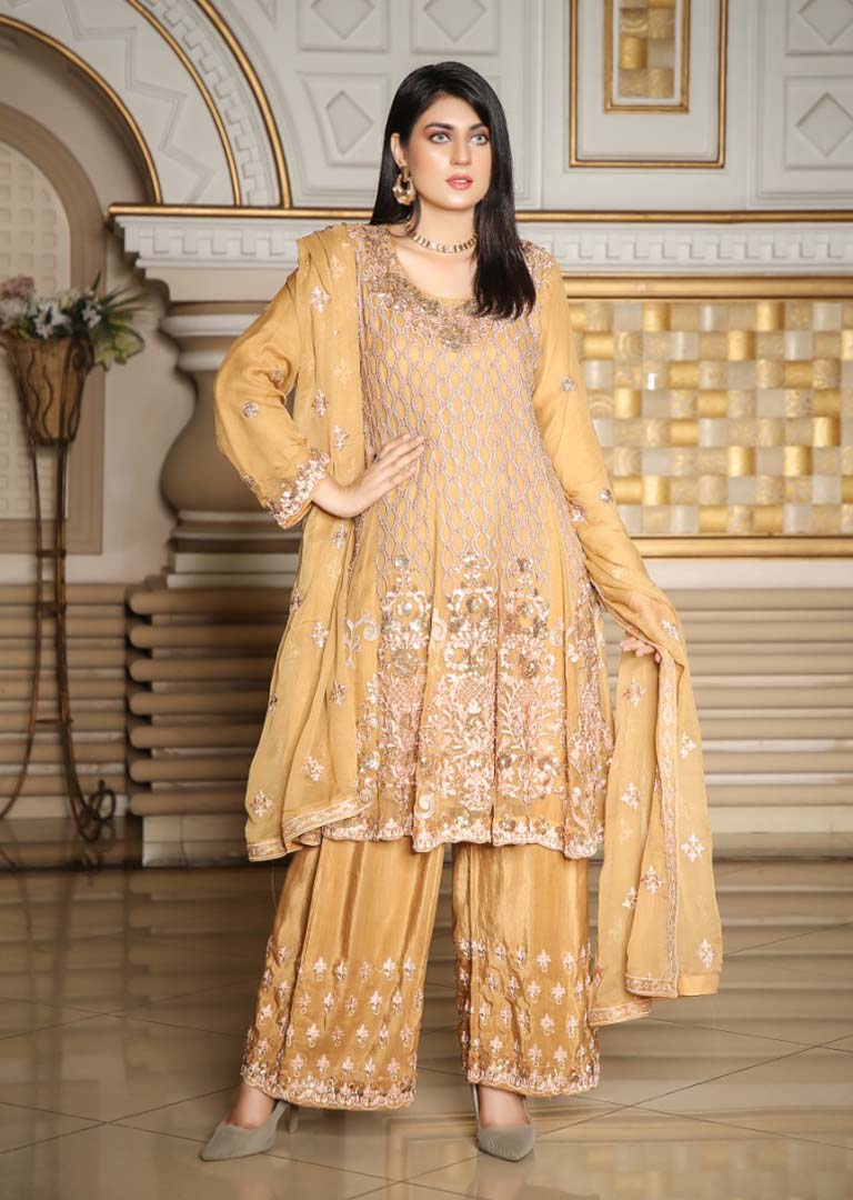 Readymade Formal Sharara Dress-ZC1 - Rang Jah