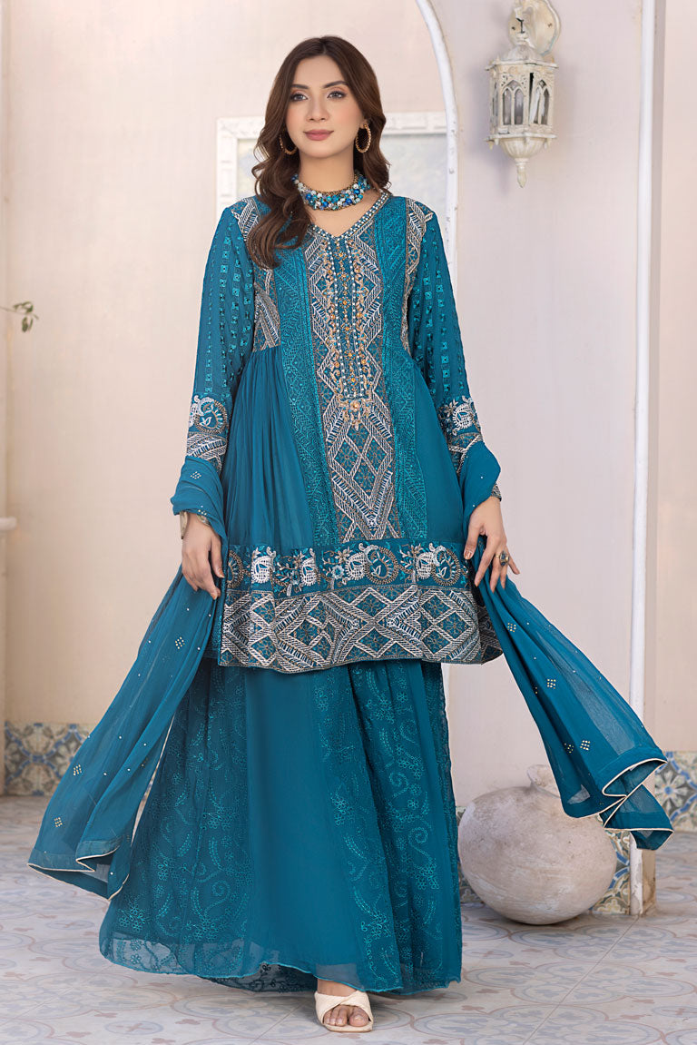 Pakistani Designer Guzarish Ready To Wear Formal Wedding Sharara Pret 