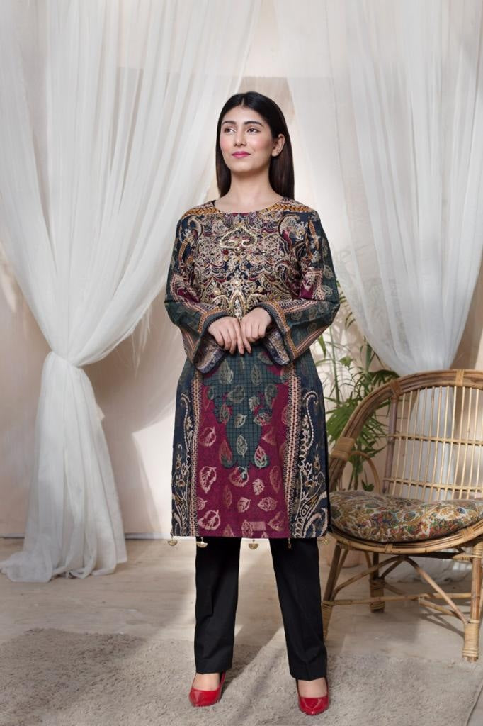 Readymade Linen Jacquard Kurti-RJ13