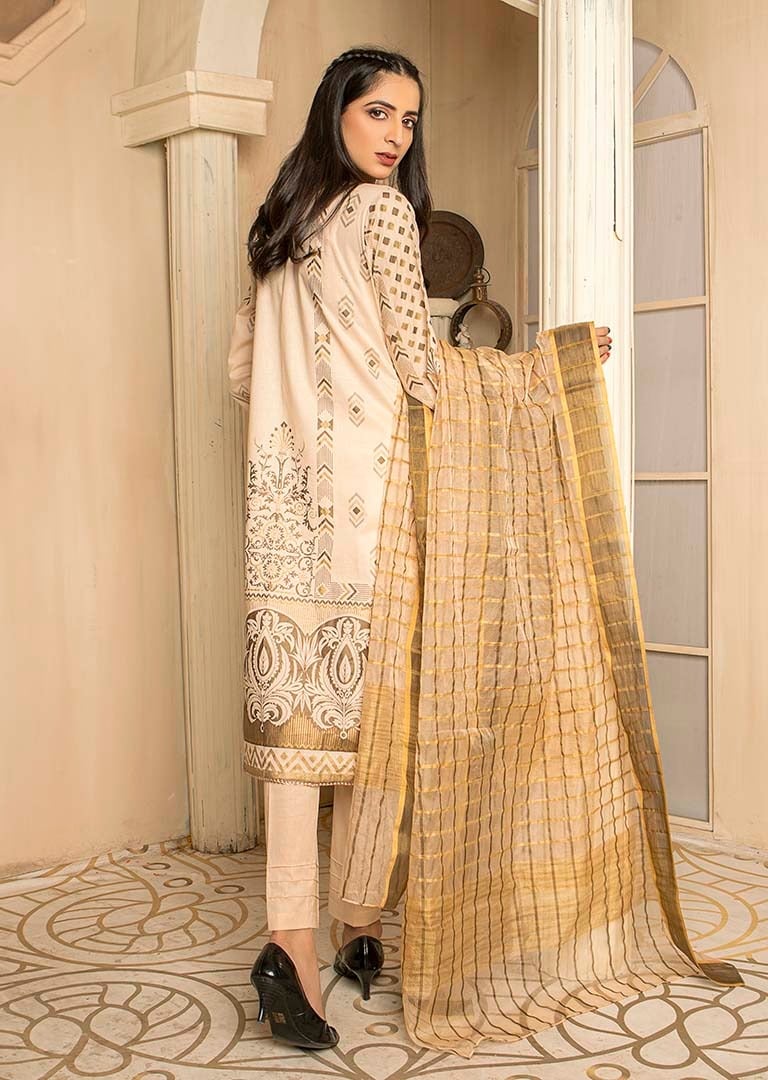 Readymade Cotton  Embroidered Suit-MD04