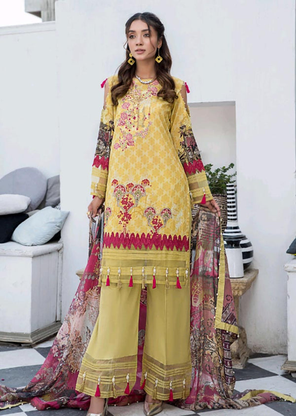 Readymade Embroidered Lawn Suit-SJ7 - Rang Jah