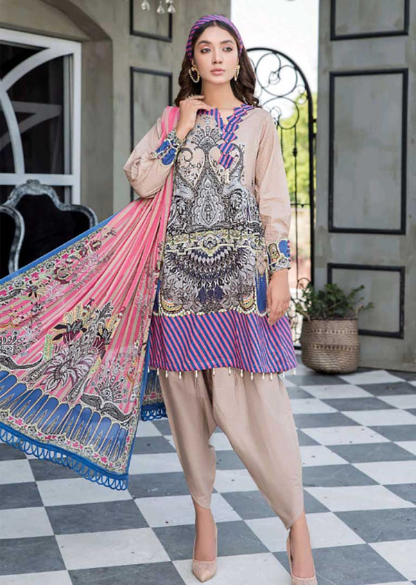 Readymade Embroidered Lawn Suit-SJ11