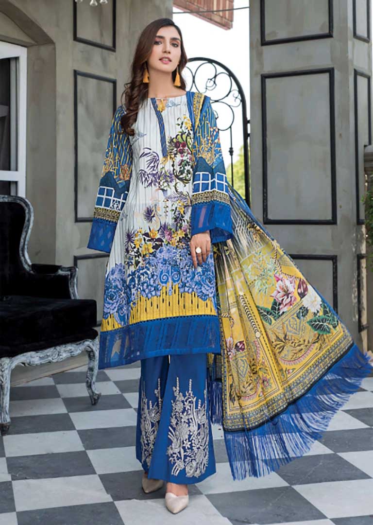 Readymade Embroidered Lawn Suit-SJ3