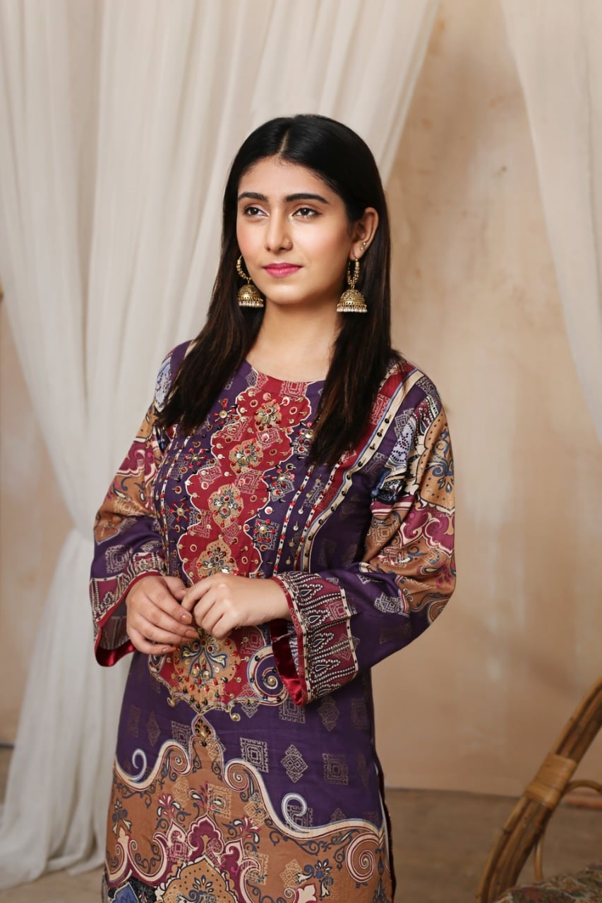 Readymade Broshia  Jacquard Kurti -RJ008