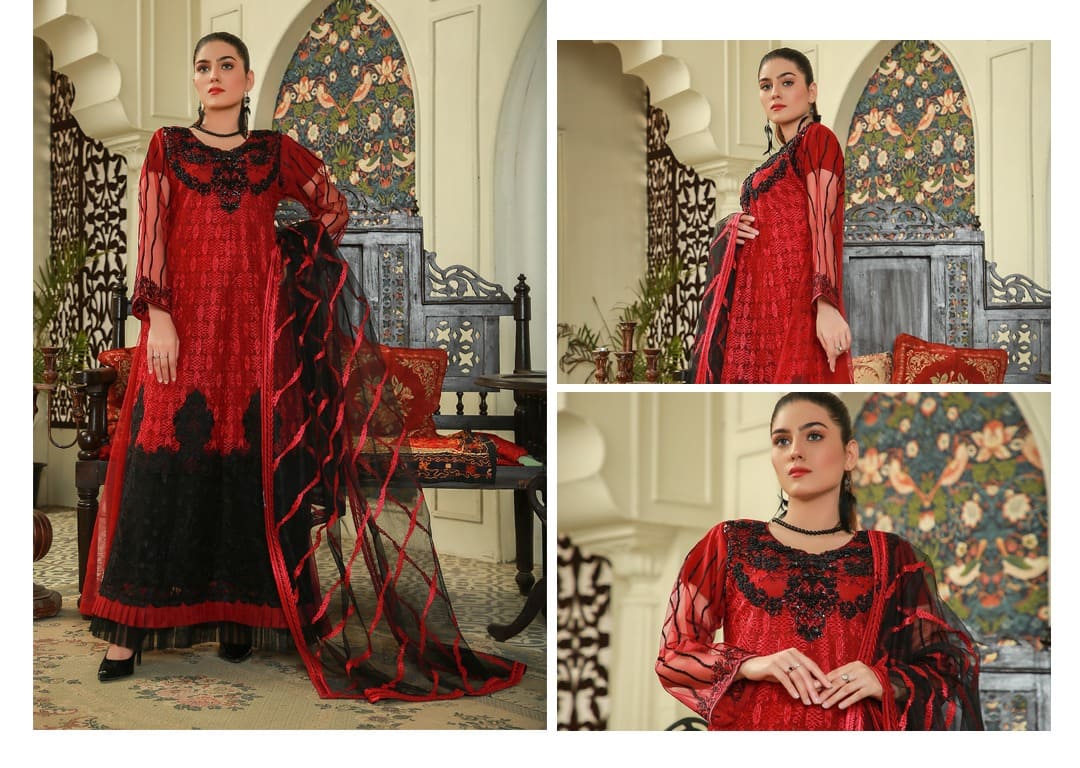 Ramadan Big sale Net Dress On By Rang Jah-SH10 - Rang Jah