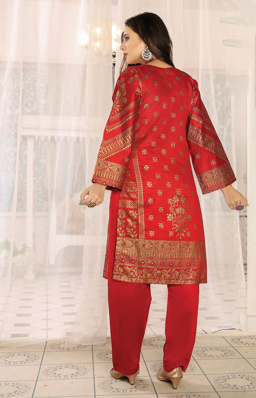 Readymade 2pcs Printed Suit By Casualite-QM3