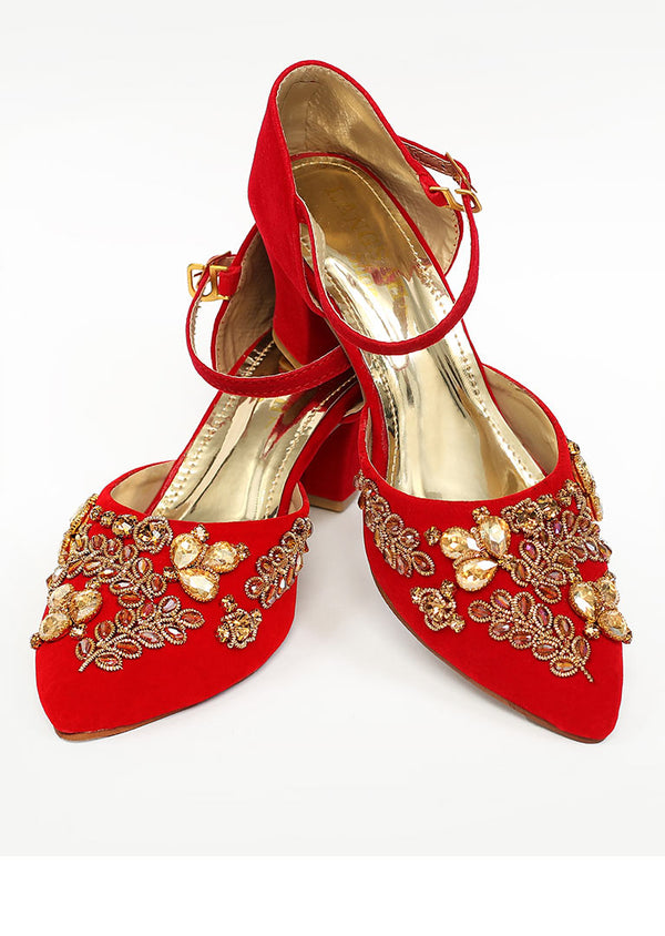 Red Color Formal Sandals-RS16